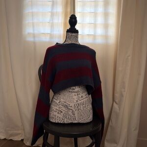 Striped Burgundy and Navy Sweater